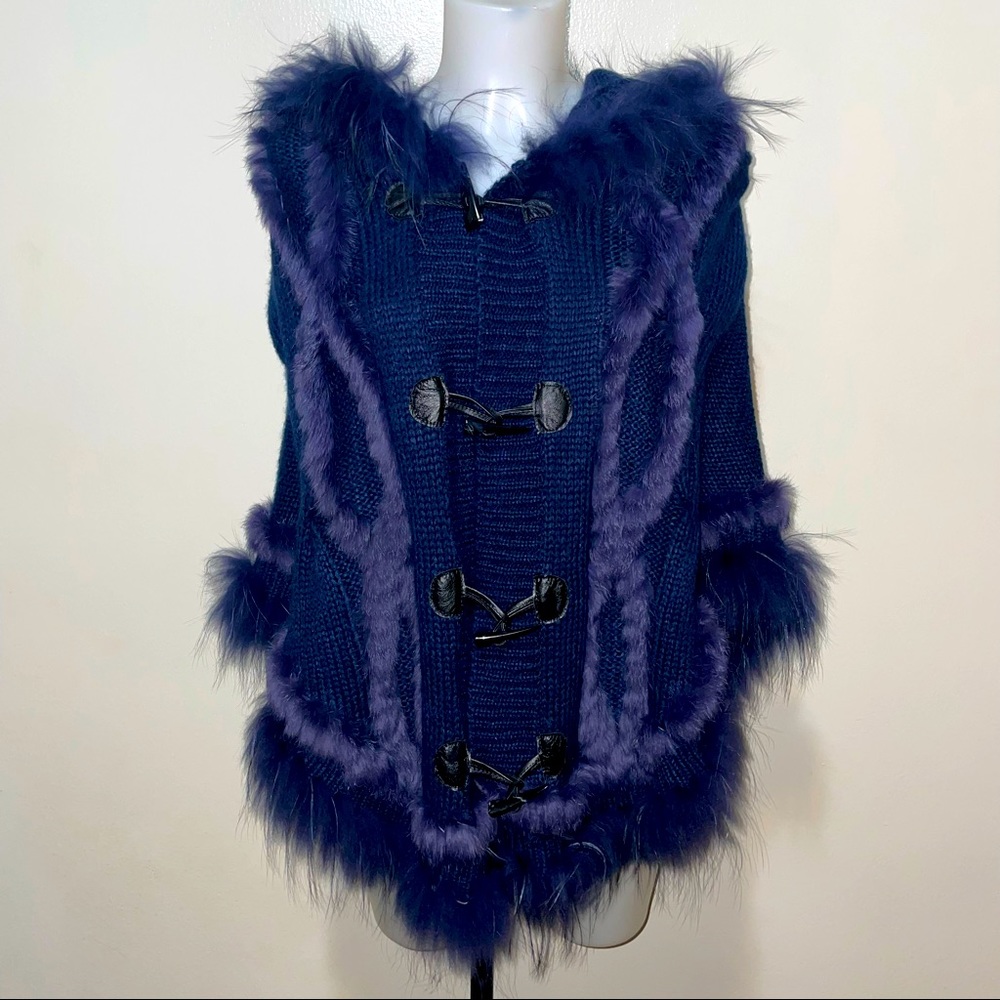 Genuine Luxury Rex Rabbit & Fox Fur Shawl